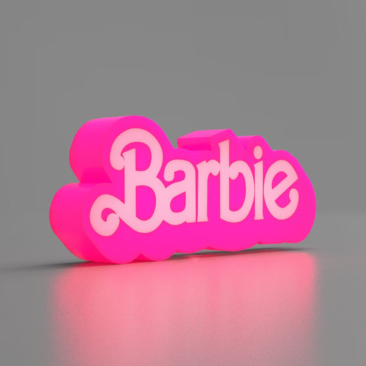 Barbie Inspired Vintage Logo LED LightBox LampSign